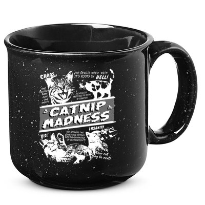 Catnip Madness Cute Kitten Funny Cat Pet Humor 15oz Campfire Ceramic Mug