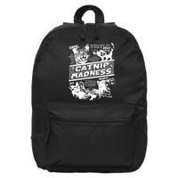 Catnip Madness Cute Kitten Funny Cat Pet Humor 16 in Basic Backpack