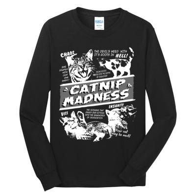 Catnip Madness Cute Kitten Funny Cat Pet Humor Tall Long Sleeve T-Shirt