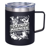 Catnip Madness Cute Kitten Funny Cat Pet Humor 12oz Stainless Steel Coffee Mug