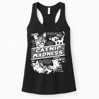 Catnip Madness Cute Kitten Funny Cat Pet Humor Womens Tank Top