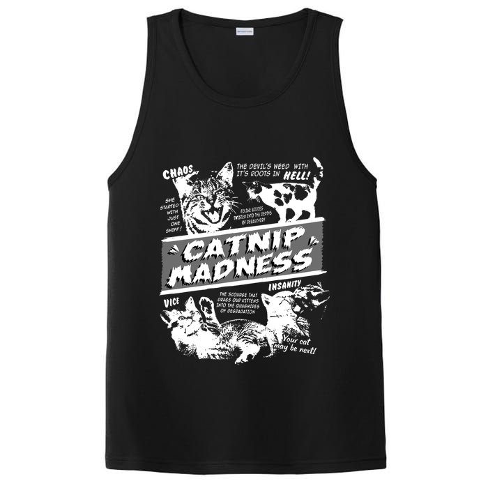 Catnip Madness Cute Kitten Funny Cat Pet Humor PosiCharge Competitor Tank