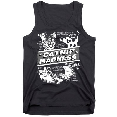 Catnip Madness Cute Kitten Funny Cat Pet Humor Tank Top
