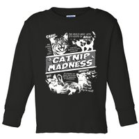 Catnip Madness Cute Kitten Funny Cat Pet Humor Toddler Long Sleeve Shirt