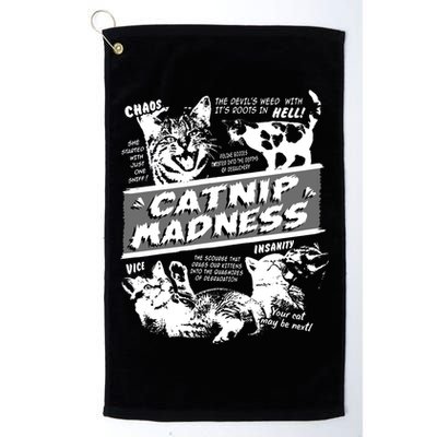 Catnip Madness Cute Kitten Funny Cat Pet Humor Golf Towel