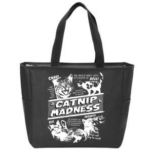 Catnip Madness Cute Kitten Funny Cat Pet Humor Zip Tote Bag