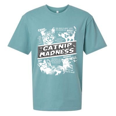 Catnip Madness Cute Kitten Funny Cat Pet Humor Sueded Cloud Jersey T-Shirt