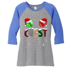 Christmas Matching Couple Family Chestnuts Women's Tri-Blend 3/4-Sleeve Raglan Shirt