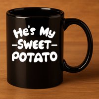 Cute Matching Couples He's My Sweet Potato 11oz C Handle Ceramic Mug