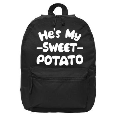 Cute Matching Couples He's My Sweet Potato 16 in Basic Backpack