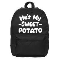Cute Matching Couples He's My Sweet Potato 16 in Basic Backpack