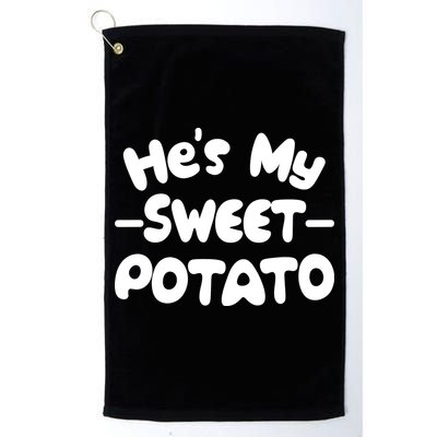Cute Matching Couples He's My Sweet Potato Golf Towel
