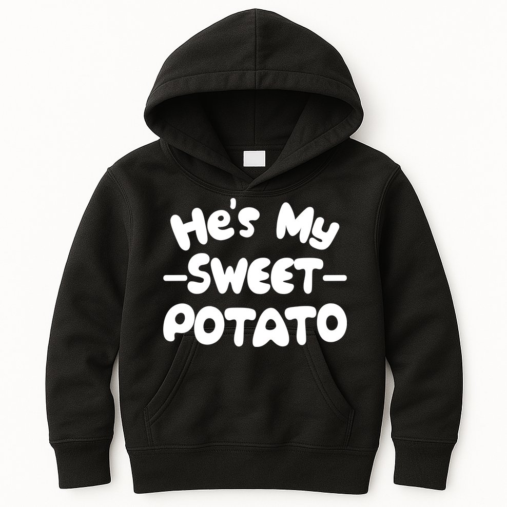 Cute Matching Couples He's My Sweet Potato Kids Hoodie