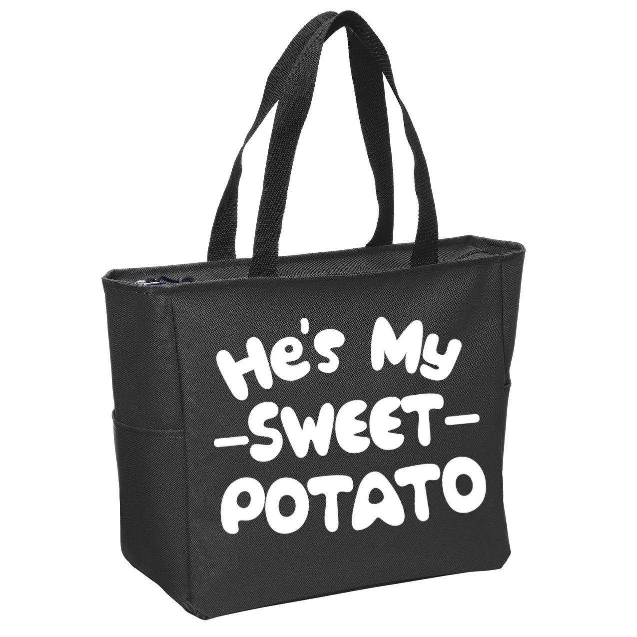 Cute Matching Couples He's My Sweet Potato Zip Tote Bag