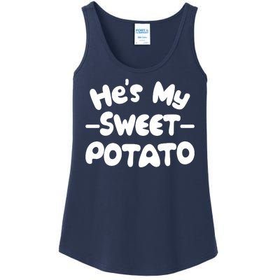 Cute Matching Couples He's My Sweet Potato Ladies Essential Tank