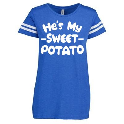 Cute Matching Couples He's My Sweet Potato Enza Ladies Jersey Football T-Shirt