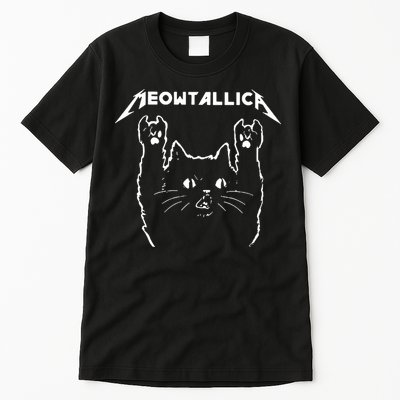 Cat Meowtallica Cat Rock Music Funny Tall T-Shirt