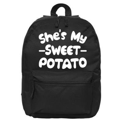 Cute Matching Couples She's My Sweet Potato 16 in Basic Backpack