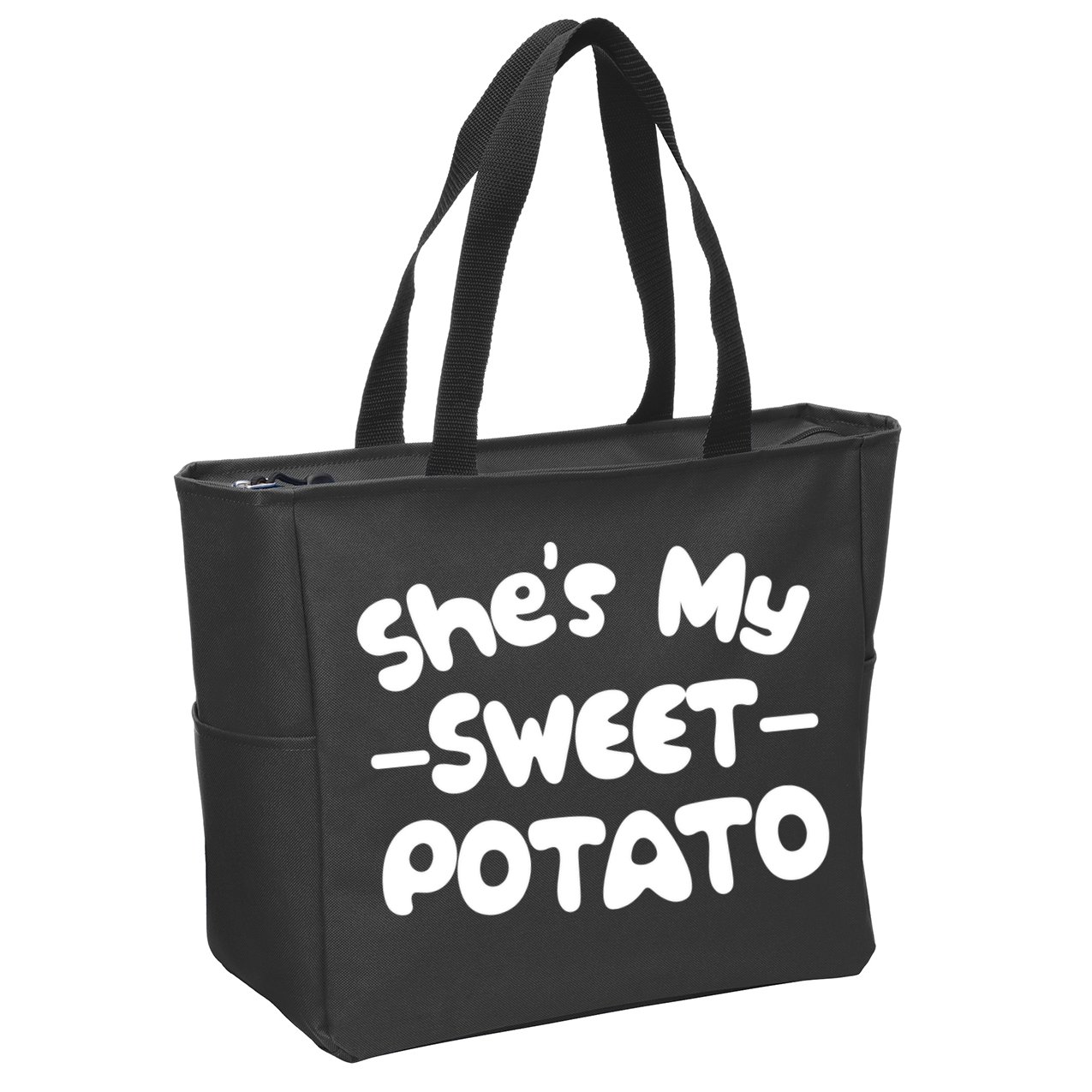Cute Matching Couples She's My Sweet Potato Zip Tote Bag