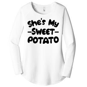 Cute Matching Couples She's My Sweet Potato Women's Perfect Tri Tunic Long Sleeve Shirt