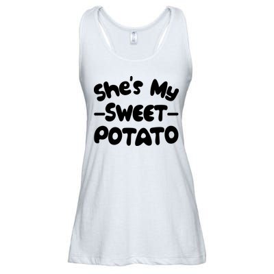 Cute Matching Couples She's My Sweet Potato Ladies Essential Flowy Tank