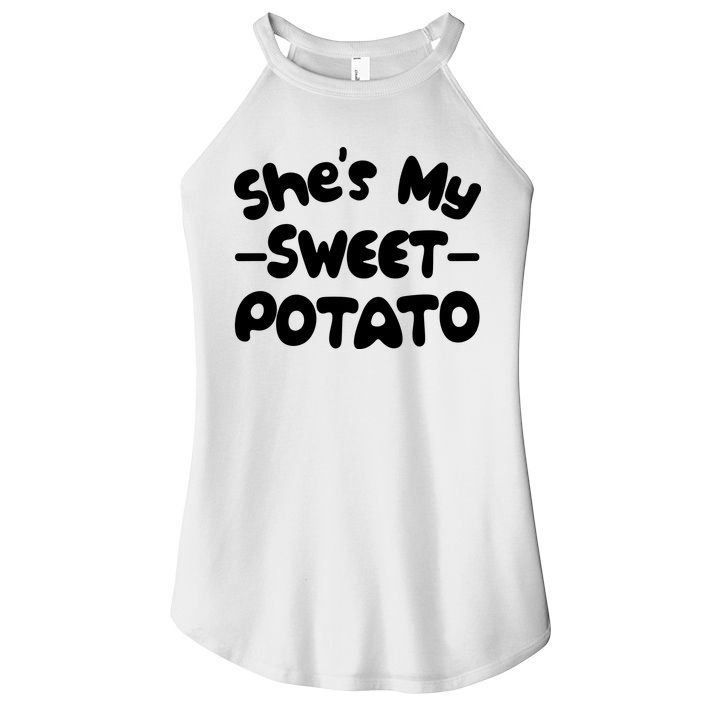 Cute Matching Couples She's My Sweet Potato Women's Perfect Tri Rocker Tank