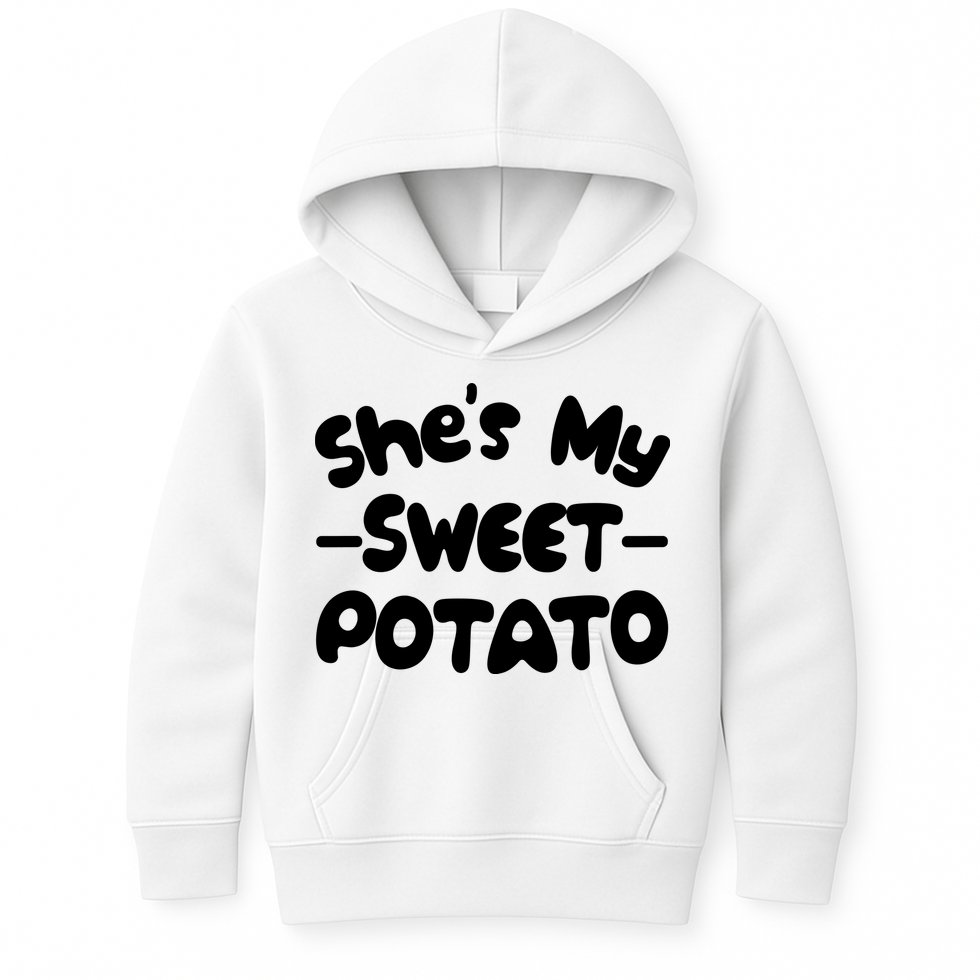 Cute Matching Couples She's My Sweet Potato Kids Hoodie