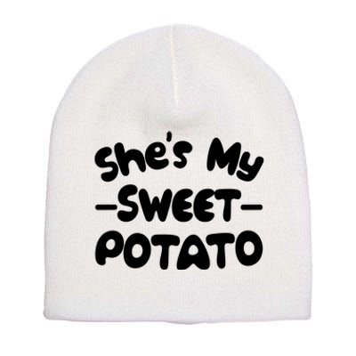 Cute Matching Couples She's My Sweet Potato Short Acrylic Beanie