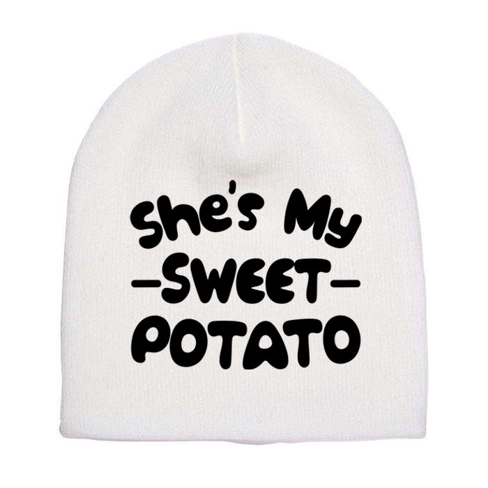 Cute Matching Couples She's My Sweet Potato Short Acrylic Beanie