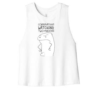 Conservatives Meme Women's Racerback Cropped Tank