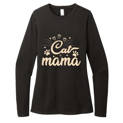 Cat Mama Cat Mom Funny Cat Paw Classic Womens CVC Long Sleeve Shirt