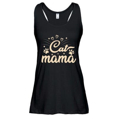 Cat Mama Cat Mom Funny Cat Paw Classic Ladies Essential Flowy Tank