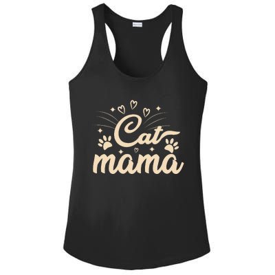 Cat Mama Cat Mom Funny Cat Paw Classic Ladies PosiCharge Competitor Racerback Tank