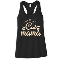 Cat Mama Cat Mom Funny Cat Paw Classic Women's Racerback Tank