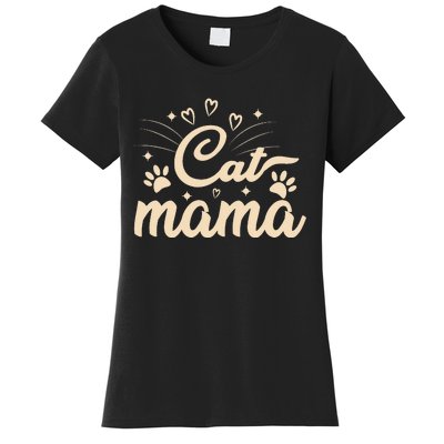 Cat Mama Cat Mom Funny Cat Paw Classic Women's T-Shirt