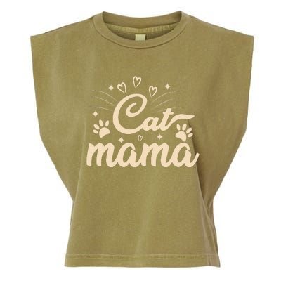 Cat Mama Cat Mom Funny Cat Paw Classic Garment-Dyed Women's Muscle Tee