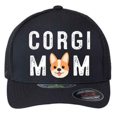 Corgi Mom Flexfit Unipanel Trucker Cap