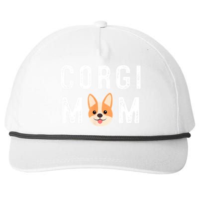 Corgi Mom Snapback Five-Panel Rope Hat