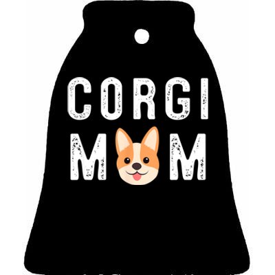 Corgi Mom Ceramic Bell Ornament