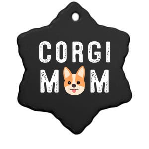 Corgi Mom Ceramic Star Ornament