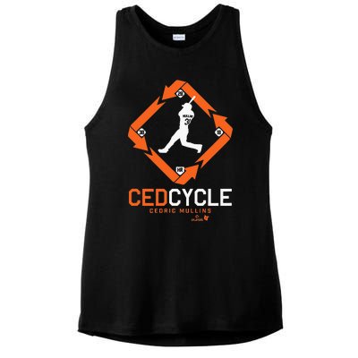 Cedric Mullins Cycle Baltimore Baseball Ladies PosiCharge Tri-Blend Wicking Tank