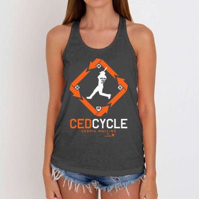 Cedric Mullins Cycle Baltimore Baseball Women's Knotted Racerback Tank