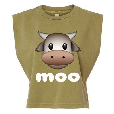 Cow Moo Cute Gift Garment-Dyed Women's Muscle Tee