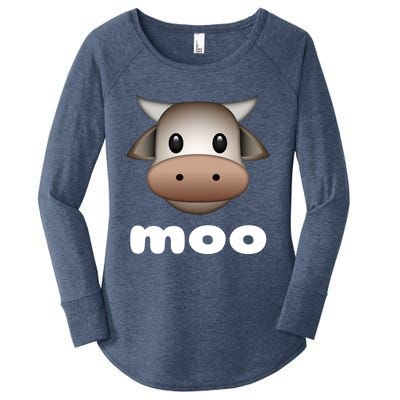 Cow Moo Cute Gift Women's Perfect Tri Tunic Long Sleeve Shirt