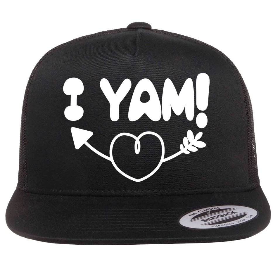 Cute Matching Couples I Yam Flat Bill Trucker Hat