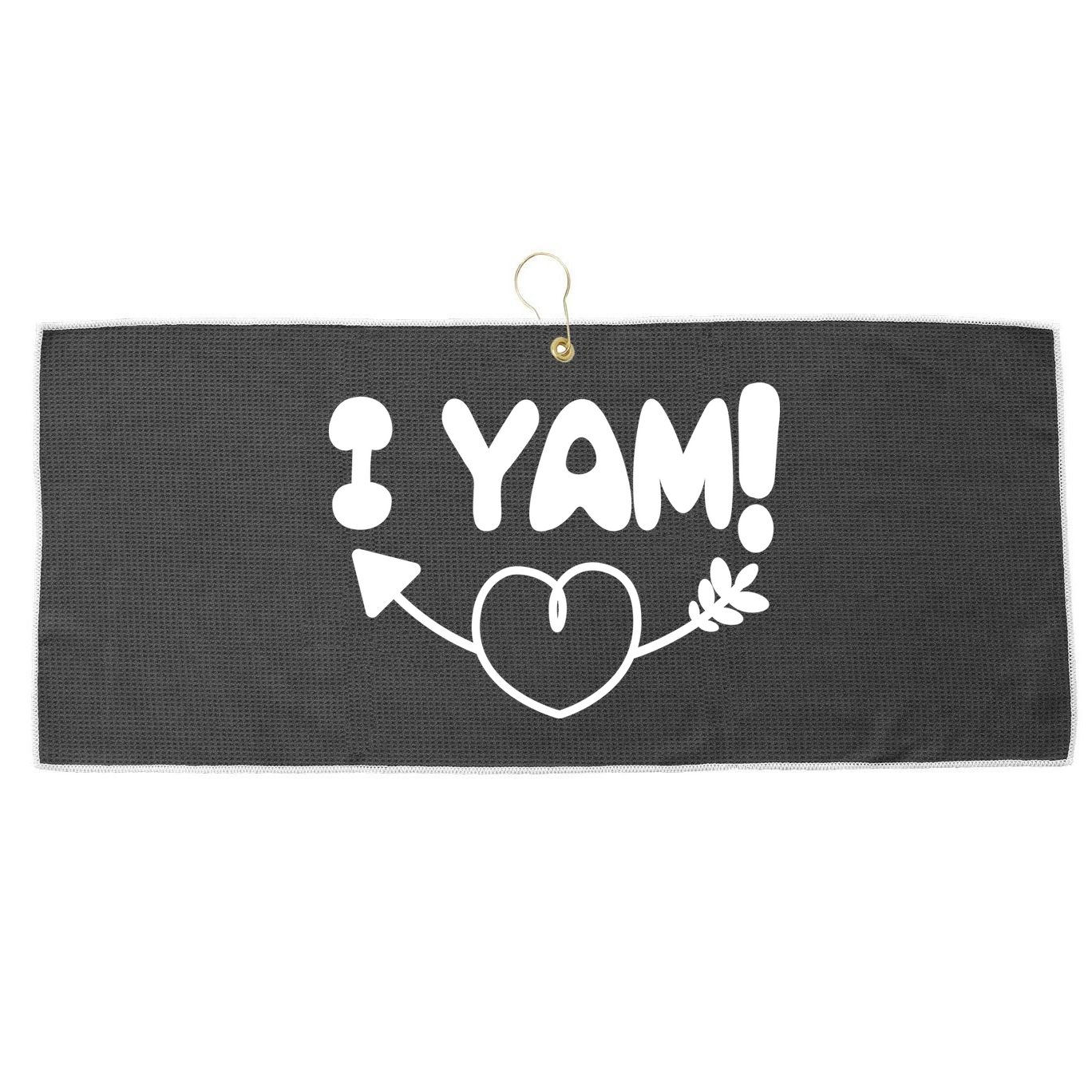 Cute Matching Couples I Yam Large Microfiber Waffle Golf Towel