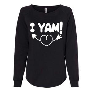 Cute Matching Couples I Yam Womens California Wash Sweatshirt