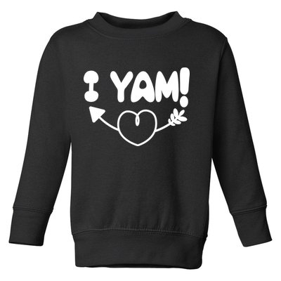 Cute Matching Couples I Yam Toddler Sweatshirt