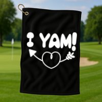 Cute Matching Couples I Yam Golf Towel