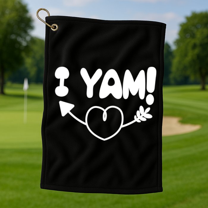 Cute Matching Couples I Yam Golf Towel